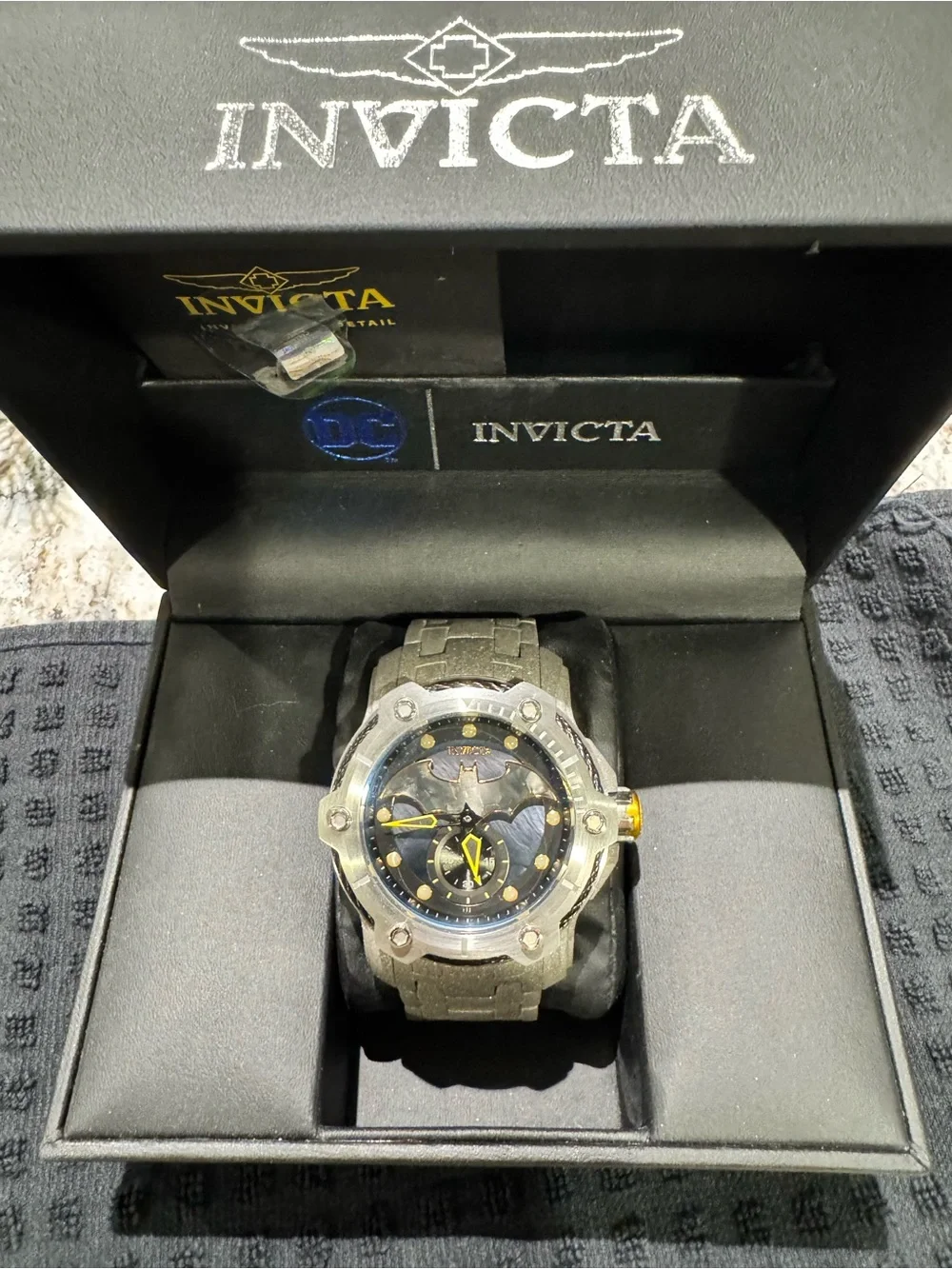 Invicta Men’s Black and Yellow DC Batman Limited Edition Watch